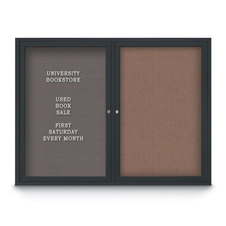United Visual Products Corkboard, Amethyst/Black, 24" x 36" UV430H-BLACK-AMETHY